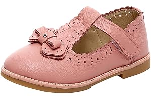 rismart Girls' School Dress Princess Mary Janes Smart Leather Oxford-Flats Shoes