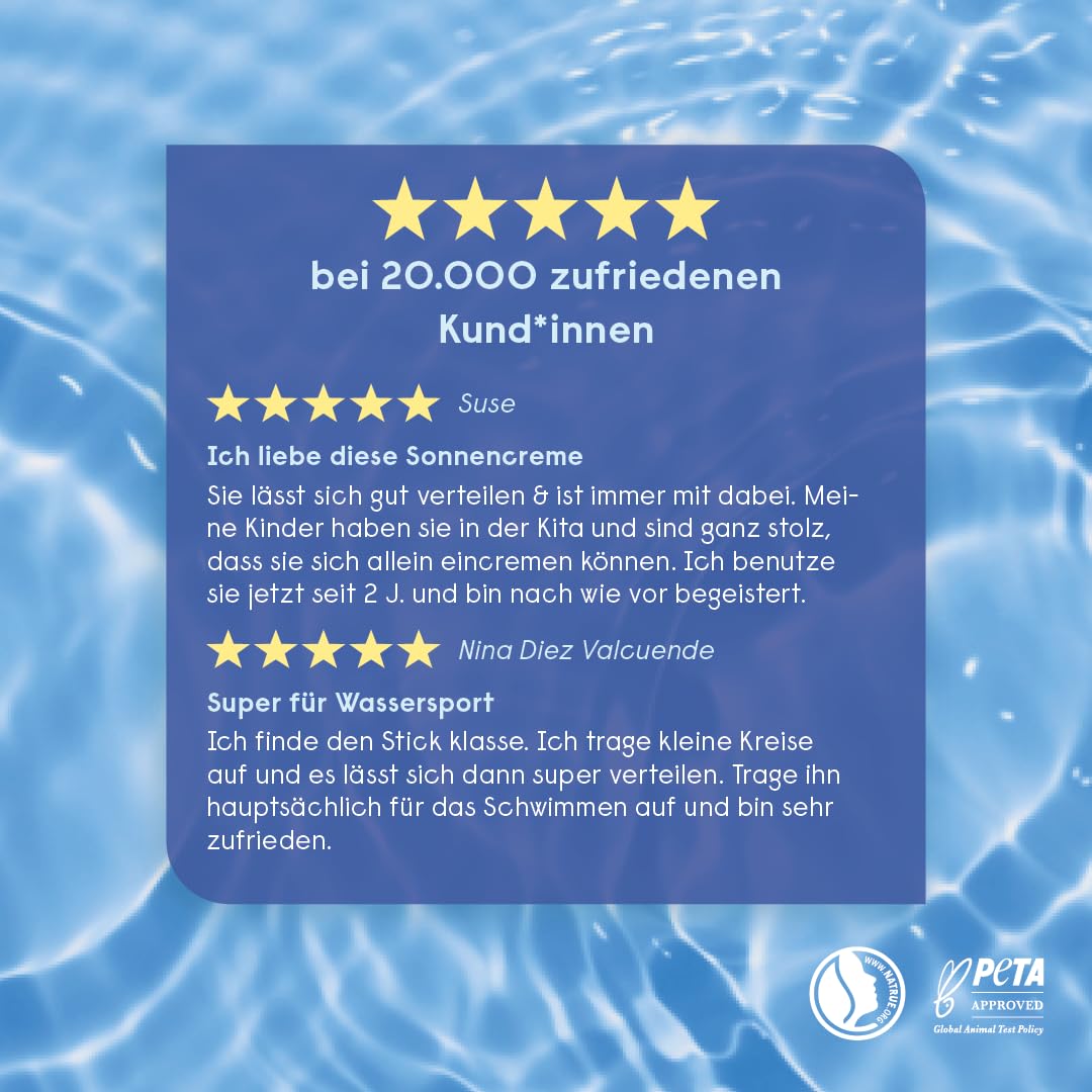 forpeople BIO Sonnencreme Stick LSF 50 · Wasserfeste Surf Sunscreen mit Zink · Mineralischer UV Filter · Für Kinder & Erwachsene · 100% natürlich · 40g 5