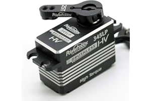 POWER HOBBIES Powerhobby 345LP Low Profile High Torque Brushless Digital High Voltage Servo 0.65 Speed / 450OZ Torque @ 8.4V w Aluminum Case/Horn