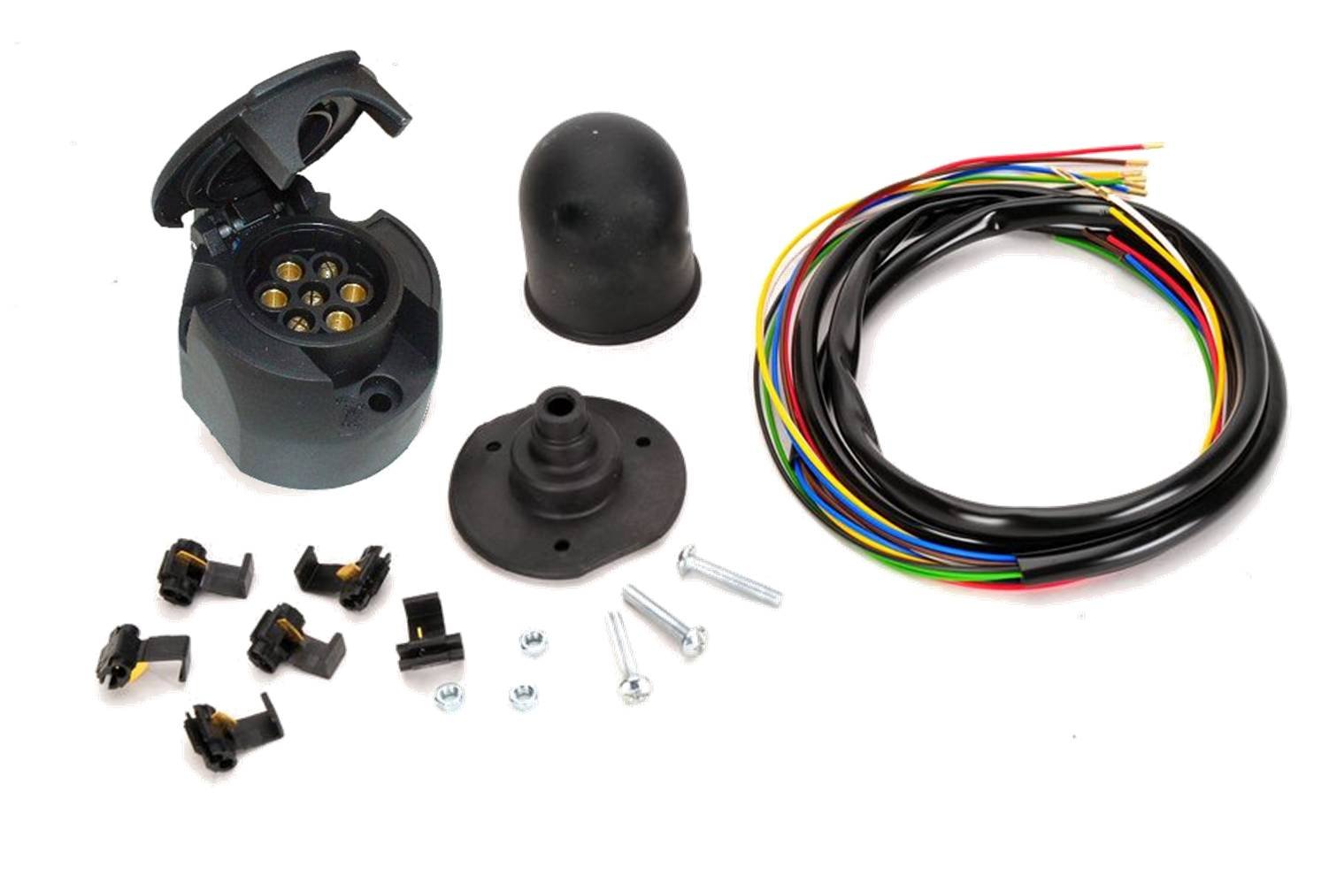 Steinhof AH-ES7 Universal 12 V E-Satz Tow 7-Pin Car Specific Tow Bar Trailer Hitch with Protective CAP