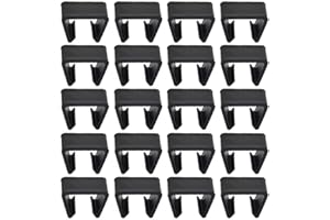 FOCCTS 20 Pcs Black Plastic Outdoor Patio Furniture Clips, Patio Wicker Rattan Sofa Chair Fasteners Connectors, Sectional Furniture Connectors Connect The Sectional or Module Outdoor Couch