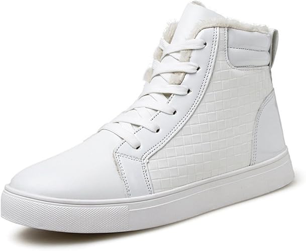 Amazon ラッキーミコトハイカットスニーカー メンズ 裏ボア 冬 ブーツタイプ 軽量 アウトドア カジュアル 暖かい スリッポン 通気 カッコイイ 24 5 28 0cm ブラック ホワイト スニーカー