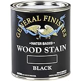 General Finishes Water Based Wood Stain, 1 Quart, Black
