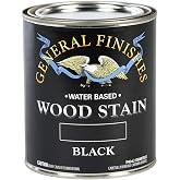 General Finishes Water Based Wood Stain, 1 Quart, Black