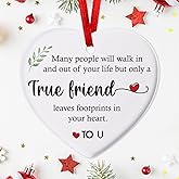 Friendship Gifts for Women, Best Friends Ornament Gifts for Women, Friends Christmas Ornaments, A True Friend Ornament, Friend Christmas Ornaments Gift