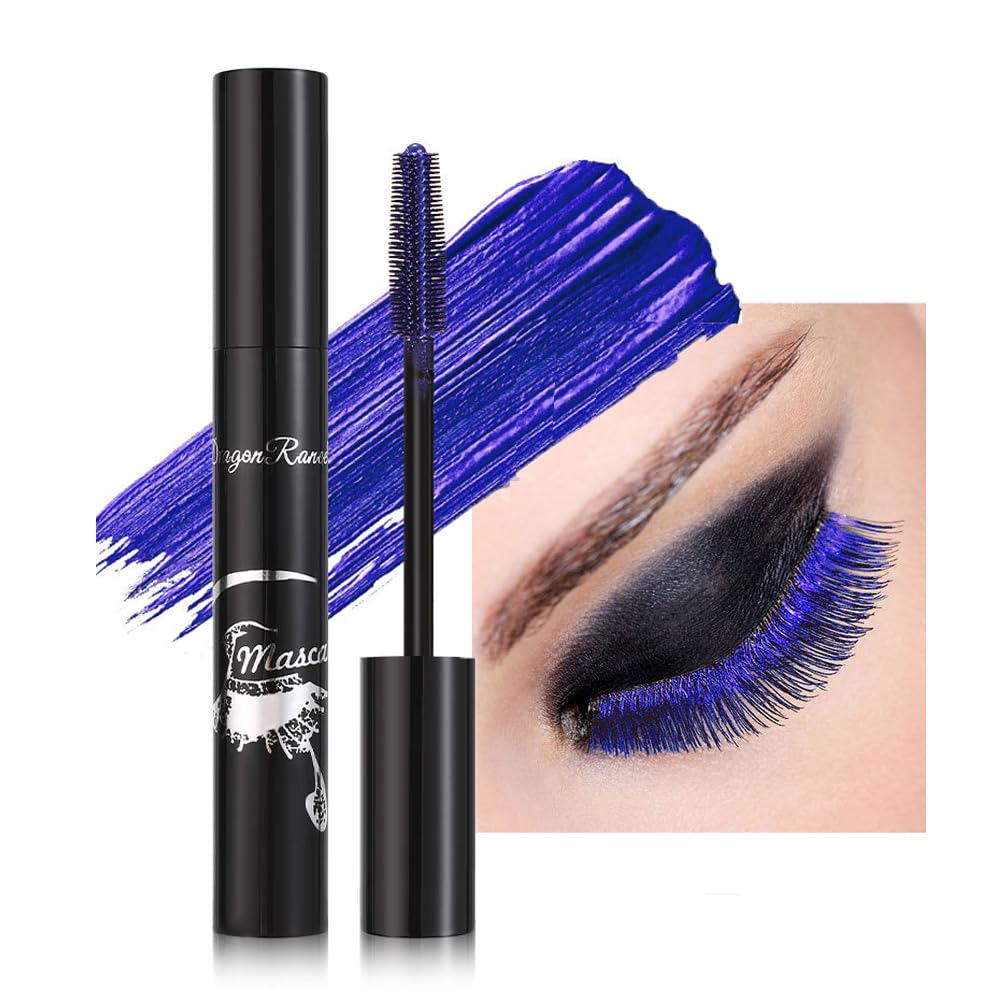  GL-Turelifes Blue Mascara Sensational Colorful Mascara Charming, Limitless Length & Volume, Flex Tower Brush, Thick & Long Eyelash Waterproof and Smudge-proof Eyes Makeup (#03 Sapphire Blue)