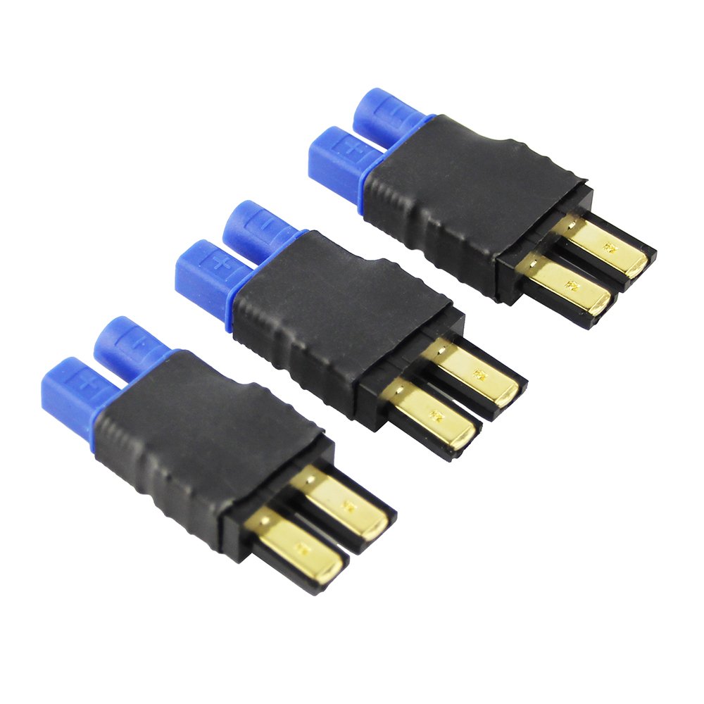 OliYin 3pcs/lot Male TRX to Female EC3 Losi Connector Adapter for ESC Charger(pack of 3)