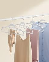 SONGMICS Set of 20 Plastic Hangers U-Shaped Opening 0.5 cm Thick 41.5 cm view 2