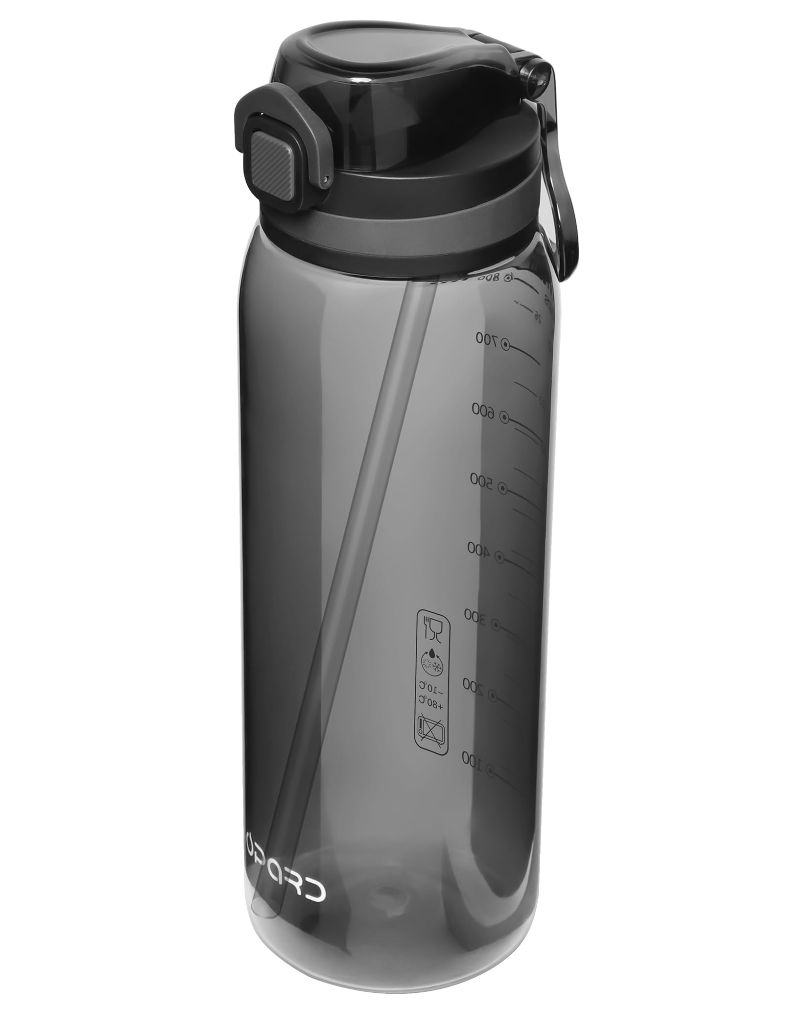 Opard 700 ml/1000 ml Water Bottle with Straw Cap, Dishwasher Safe, BPA-Free, Leak Proof Flip Top Bottle