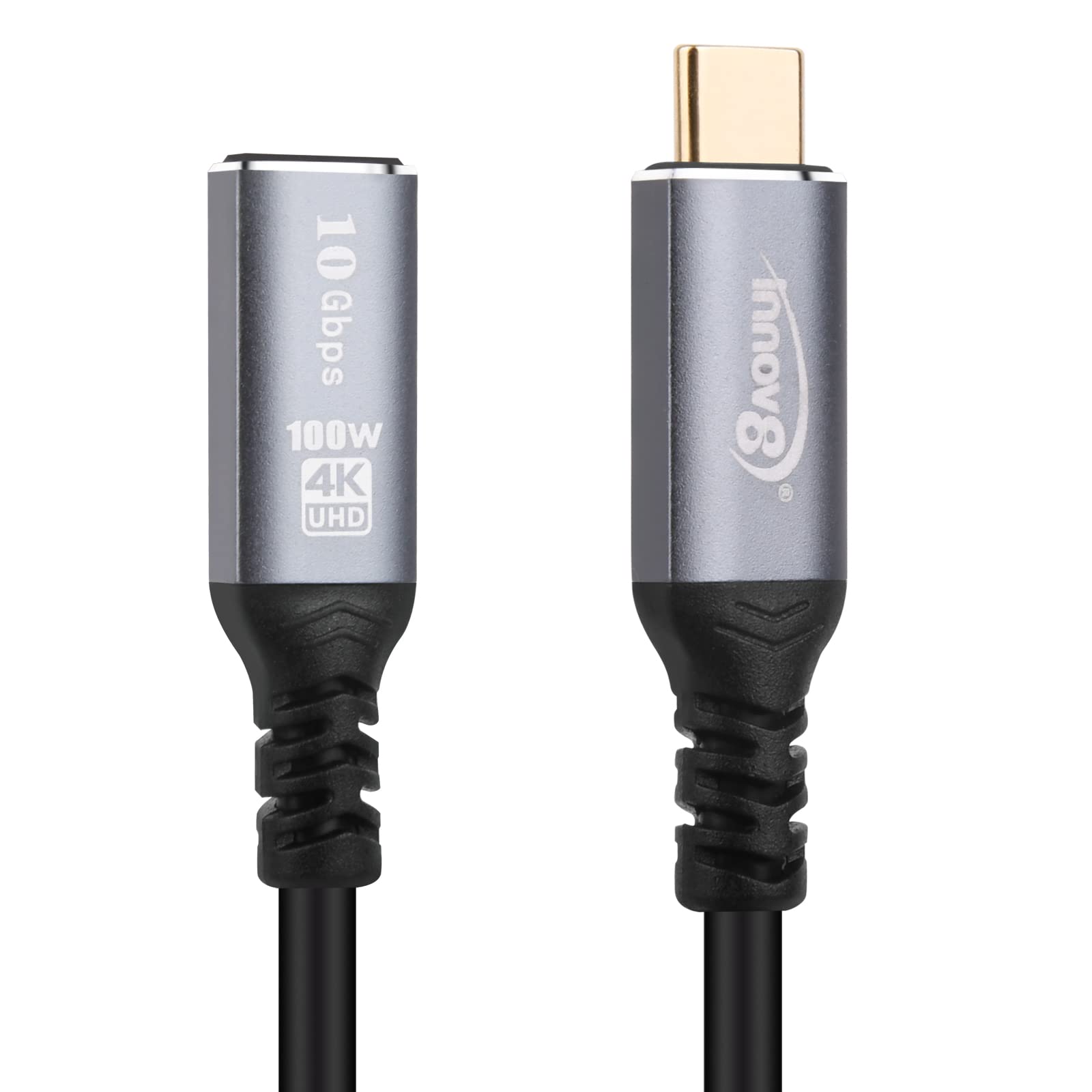 innov8 USB-C Male to USB-C Female Gen 2 (10Gbps) Extension Cable Compatible with Thunderbolt 3-2m
