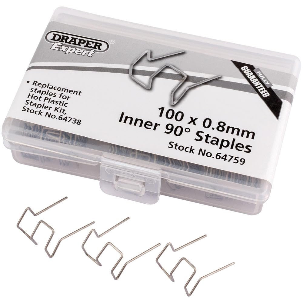 Draper 64759 0.8MM Inner 90 Degree Staples 100 Pieces