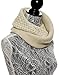 PETAL ROSE Chunky Infinity Scarf Soft Warm Cozy Scarfs for Women Circle Knit Winter Scarves - Cream Light