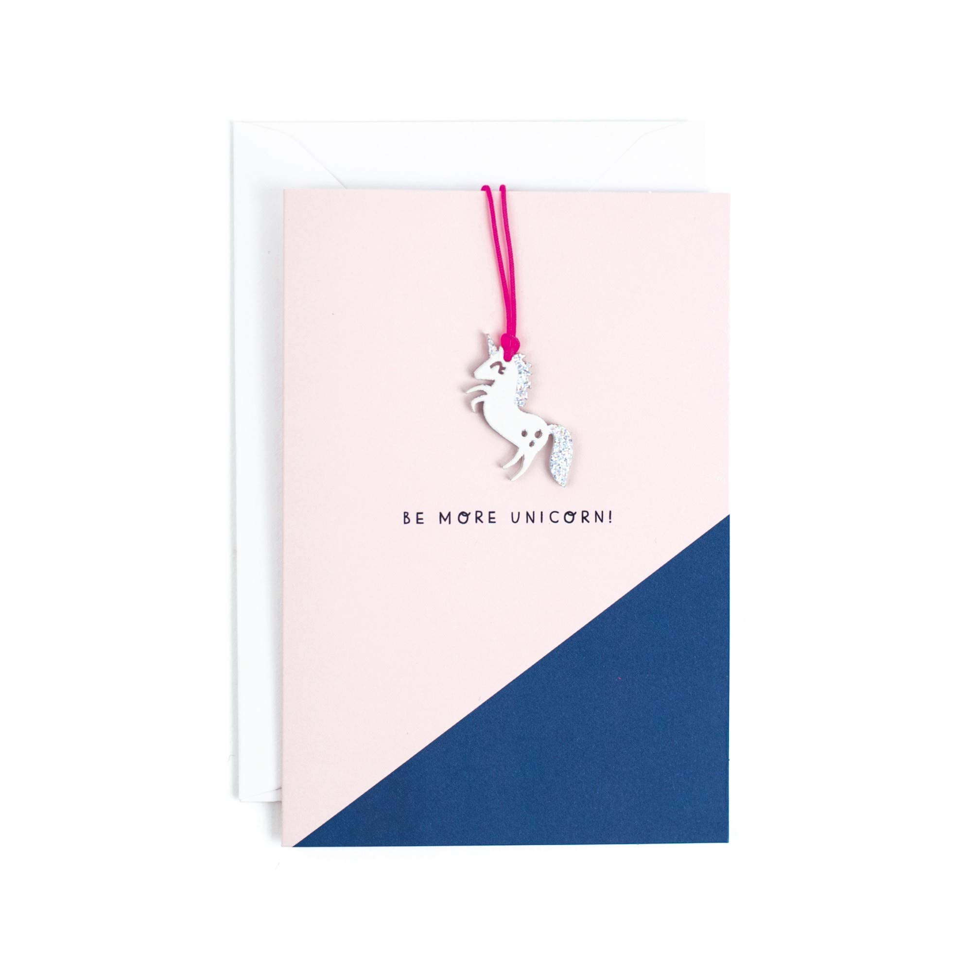 Hotchpotch Be More Unicorn Card with Unicorn Plastic Necklace HPFP07