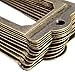 ISKYBOB 24 Pack Antique Label Holder Metal Name Card Frame for Furniture Cabinet Drawer Case,Bronze Color