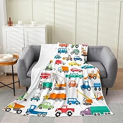 Feelyou Construction Car Flannel Fleece Blanket