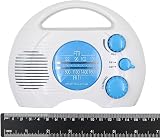 ANCLLO Mini Portable AM FM Shower Radio Waterproof Battery Operated White view 7