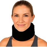 Vive Cervical Collar Neck Brace for Neck Pain and Support for Women &amp; Men | Soft Foam Brace for Pain Relief - Comfortable Corrector Wrap for Posture, Sleeping, Radiculopathy, &amp; Spine (Black, 3 inch)