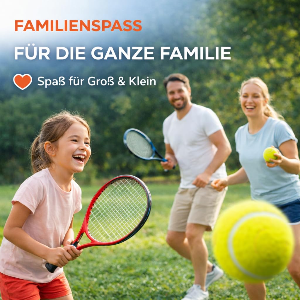 ATHLEJOY 6X Tennisbälle- gelb für Training & Wettkampf mit Tragetasche für Tennis - Hunde - Waschmaschine 6