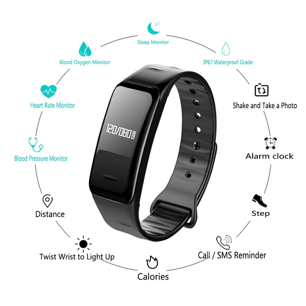 Fitness Tracker, Foretoo Smart Bracelet Activity Tracker Heart Rate Monitor Tracker Bluetooth Call Remind Smart Band Wireless Pedometer Sport Sleep Monitor For Android iOS Phone