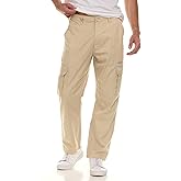 Wrangler Cargo Pants for Men Big and Tall - Twill Half Elastic Mens Cargo Pants, Relaxed Fit Workwear Pants