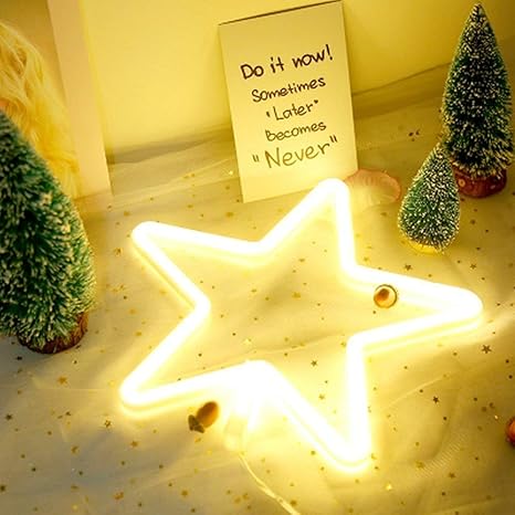 Star Neon Light Led Star Shaped Lights Art Decorative Lights Wall