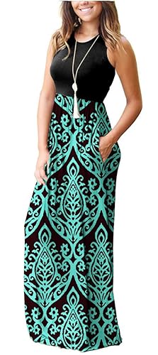 MOLERANI Women's Loose Plain Maxi Dresses Casual Long Dresses with Pockets,Black Green,S in Kenya | Whizz Casual MOLERANI Women's Loose Plain Maxi Dresses Casual Long Dresses with Pockets,Black Green,S in Kenya | Whizz Casual