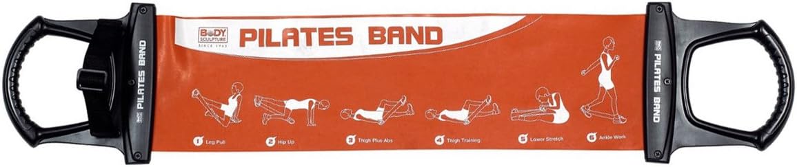 Body Sculpture Official Pilates Excercise Resistance Band (One Size) (Orange/Black)