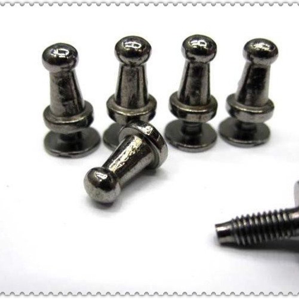 RUBYCA 100 Sets Black Gunmetal Button Spike and Studs Metal Screw-Back Leather-craft DIY 9MM X 6MM