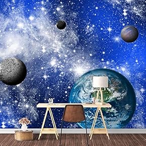 Wall Mural Galaxy Removable Wallpaper Wall Sticker for Bedroom Living Room - 66x96 inches