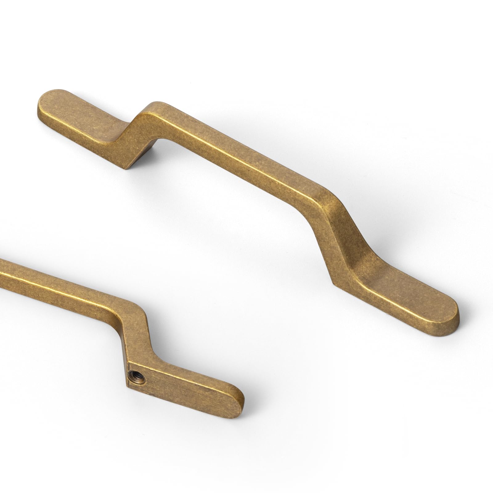 Photo 1 of Goo-Ki 3" c-c Cabinet Pulls Drawer Handle Antique Brass Zinc Alloy Hardware - 6 Pack Vintage Retro Bronze Bar Pull for Kitchen Cupboard