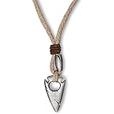 LOCAL LEAGUE Mens Necklace with Cross/Tooth/Arrowhead/Surfboard/Tusk Pendant SURF-INSPIRED STYLE Leather Cord for Men, Boys Boyfriend Holidays Vacation BEACH Party Tribal Festival Imitation