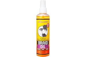 AllDay Locks Braid Oil (8 oz) | Moisturizes, Strengthens Hair & Scalp | Soothes & Relieves Tension | Grape, Orange, Olive Oil | Nourish & Protect Braids, Locks, Twists, Cornrows | 8 oz