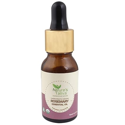 Nature's Tattva Organic Rosemary Essential Oil, Therapeutic grade, 15ml
