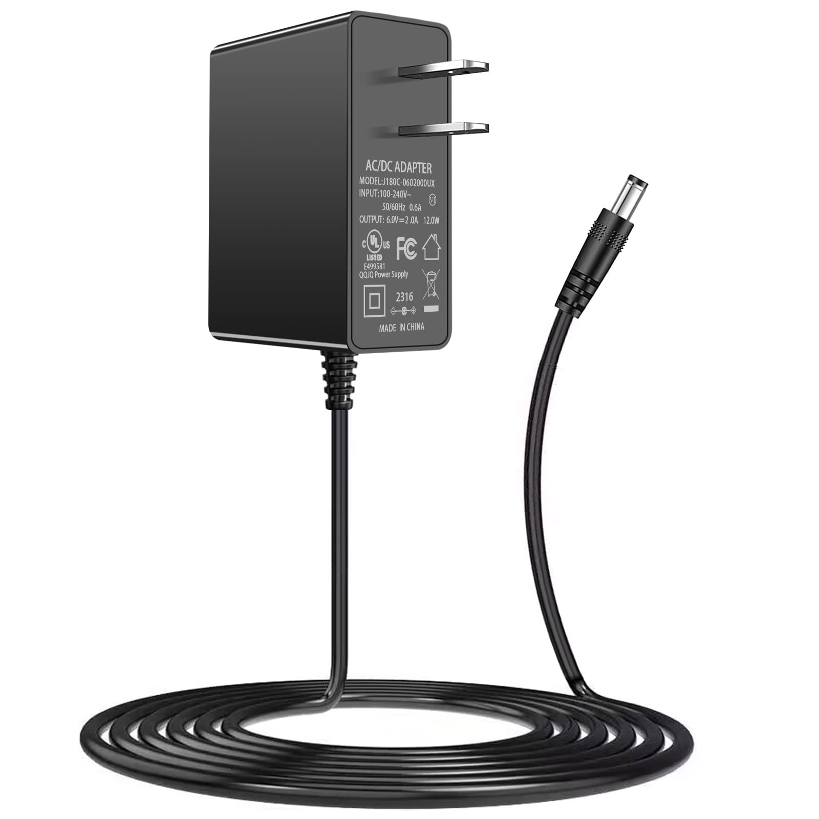 Photo 1 of Power Supply Cord for ProForm Elliptical, 6V 2A Charger for 850 510E 480 490 500 600 LE, 390 395 475 510 EX, 400 700, for Nordictrack GX 2.7 Act Cardio Cross Trainer Elliptical Bike.