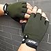 Crytech Workout Glove for Women Men, Breathable Anti-Slip Half Finger Sport Gloves Fingerless Training Gloves with Wrist Support for Fitness Gym Exercise Weight Lifting Cycling (Large, Army,Green)thumb 2