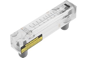 Liquid Flowmeter BSP 1/2" Thread Panel Type Glass Water Measuring Meter（0.2-2 GPM/1-7 LPM ）