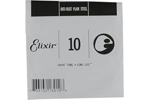Elixir® Strings Anti-Rust Plated Plain Steel Single String (.010)