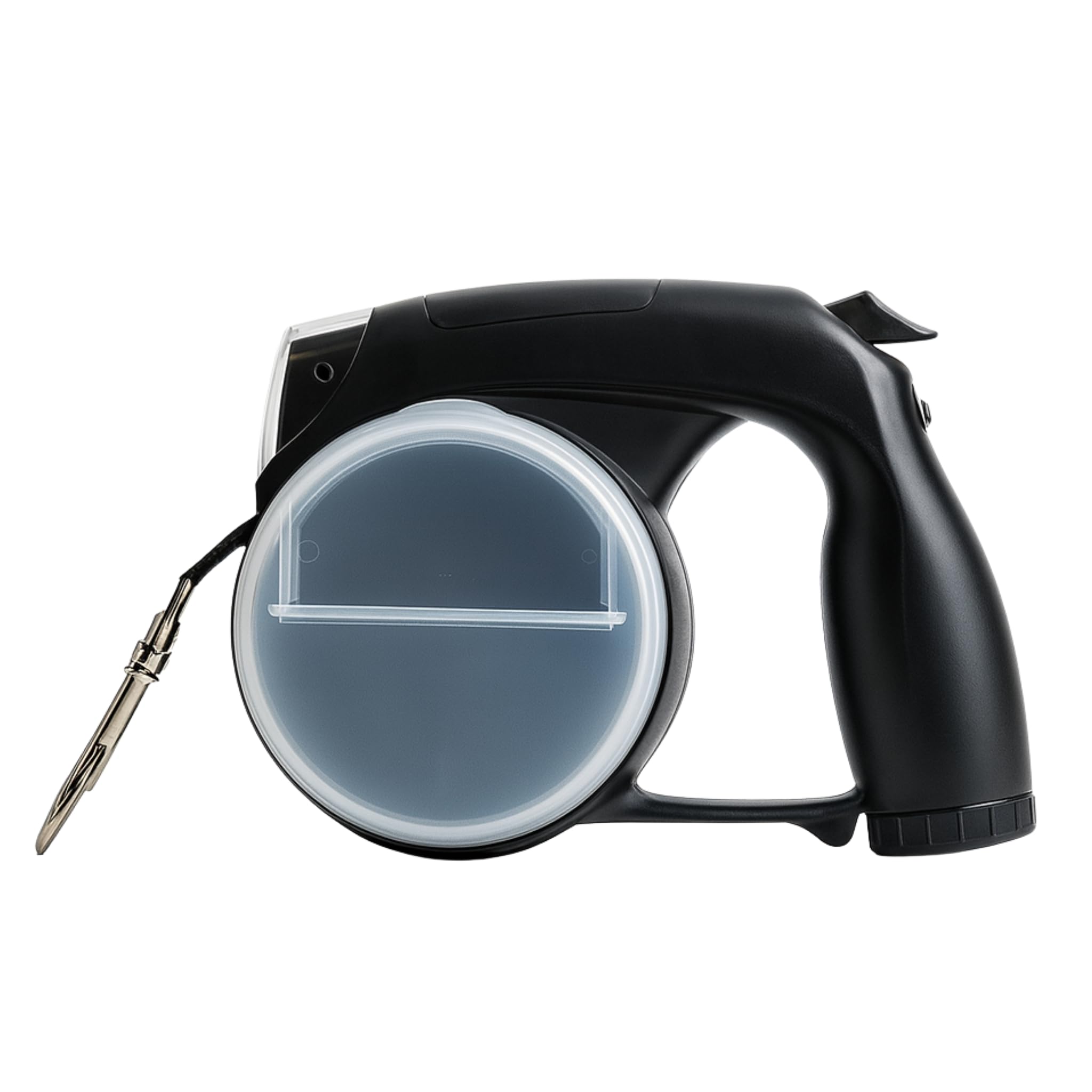 Photo 1 of 5-in-1 Retractable Dog Leash with Light, Poop Bag Holder, Treat Box & Folding Water Cup – 13 Ft Flat Nylon Leash with One-Touch Brake, for Dogs Under 15kg, Black