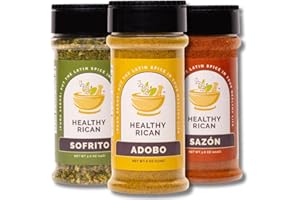 Healthy Rican Herbs Spice Seasoning Mix Adobo Sazon Sofrito Dry Non GMO No Preservatives MSG Artificial Coloring Gluten Free Diabetes Keto Friendly Whole 30 Approved Variety Bundle (3 Pack)