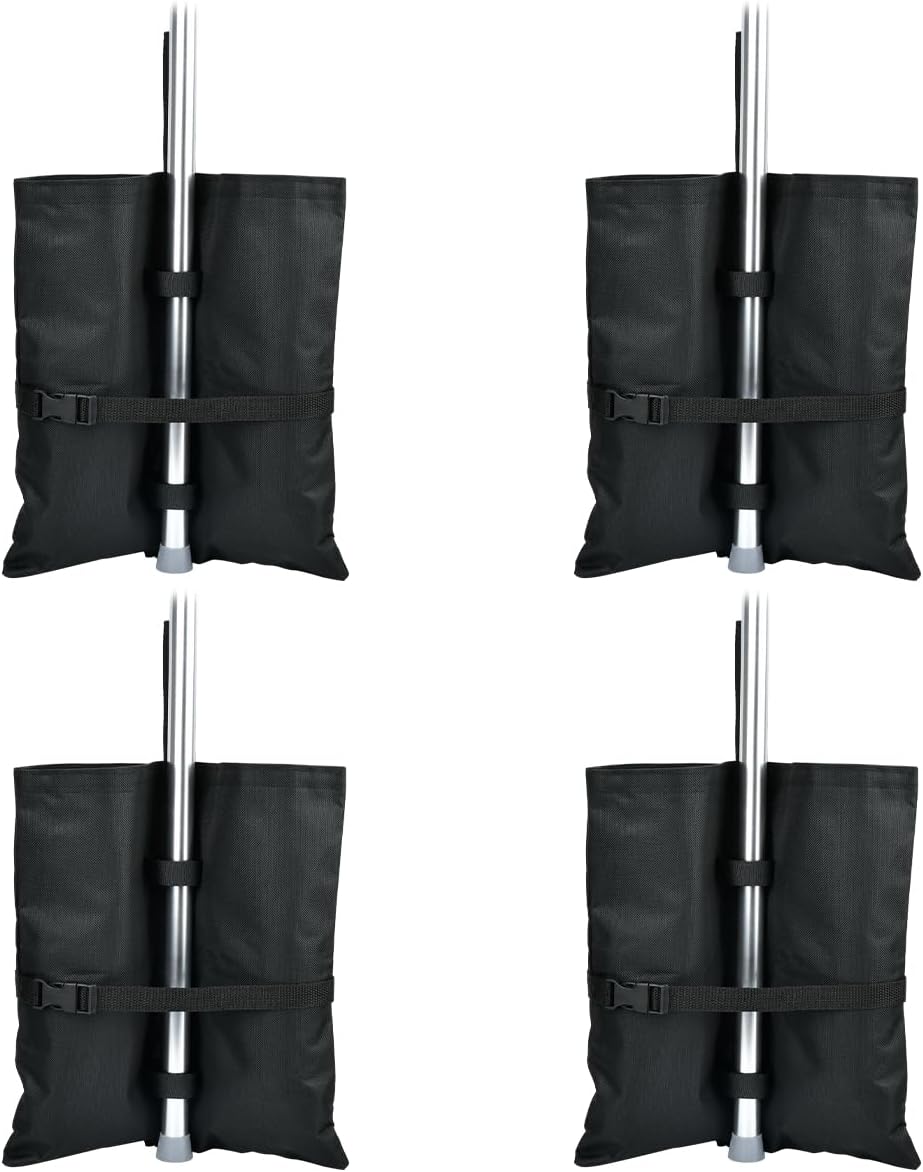 TMBMLPP Heavy Duty Gazebo Weights Sand Bags Set of 4 - Black