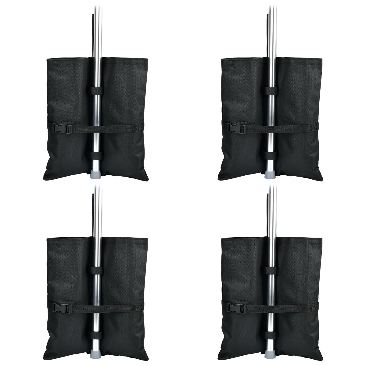 TMBMLPP Gazebo Weights Sand Bags, Set of 4 Gazebos Sand Weights Bags, Gazebo Weights Bags, Gazebos Weights Set of 4 Heavy Duty, for Pop Up Tent Trampoline Outdoor Sun Shelter Umbrella - Black