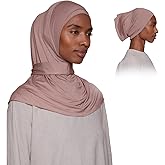 VOILE CHIC Slip-on Instant Premium Jersey Hijab with Undercap - Buttery Soft, Lightweight Hijab with Innovative Tie-Back Design