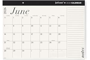 Jotsome Desk Calendar 2026-2027, 18 Months Large Monthly Calendar from Now to June 2027, 17"x12", Large Day Block, Desktop Ca