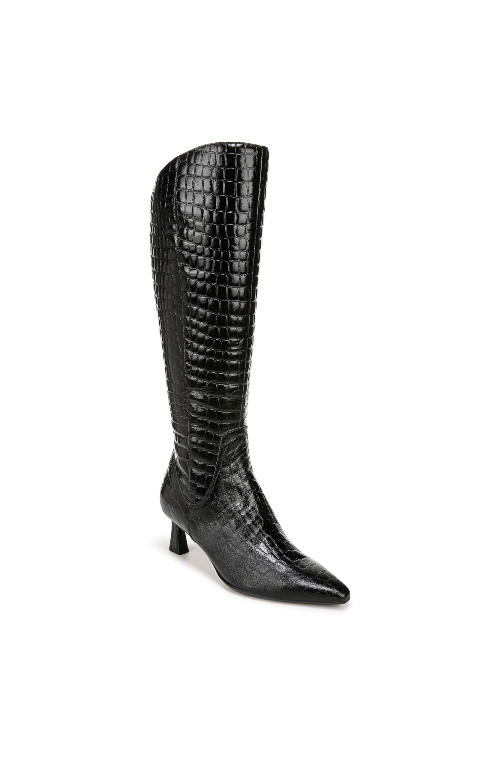 Condition photo showing New/Like New for naturalizer womens deesha fashion boot black leather 7 m