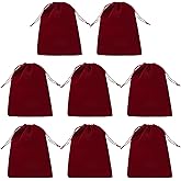 PATIKIL Velvet Gift Bags, 8 Pack 7 x 9 Inch Velvet Drawstring Bag Jewelry Pouch Gift Packaging Bag for Wedding Favor Party Birthday Festivals Burgundy