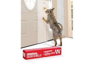 CLAWGUARD - The Ultimate Door Scratch Shield, Frame & Wall Scratch Protection Barrier for Dog and Cat Clawing, Scratching and Damaging Doors, Scratch Shield 18" W x 43" H, Original