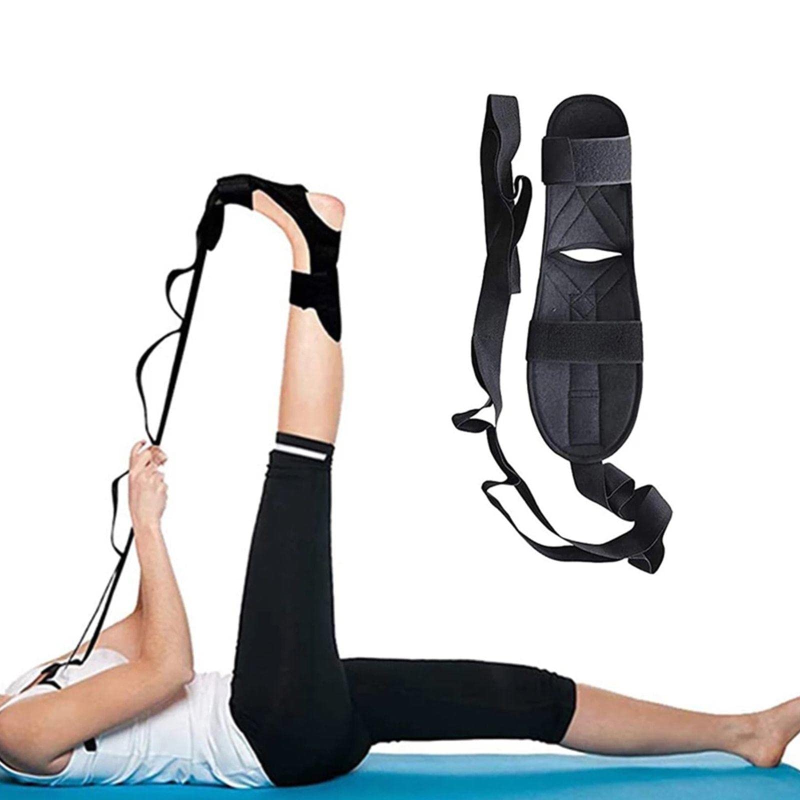 TBSCWYF Yoga Stretching Strap, Yoga Strap for Stretching with Mesh Bag Ankle Ligament Stretcher belt with Loops Leg and Foot Stretch Assist