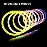 AuFiiy Glow Sticks 100pcs 8in with Connectors Multi-Color Night Party Pack view 4