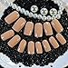 Full Cover Fake Nails 24pcs/set Reflective Smooth Netural Pink Smoke Simple Design Flat Head Acrylic False Nail Art Tips Z157