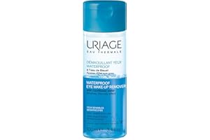 Uriage Waterproof Eye Makeup Remover - Face Cleanser with Cornflower Water For Senstive Eyes & Lips - Non-Oil & Non-Stinging 